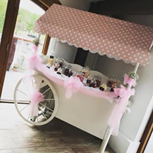 Decorated Candy Cart with option jars of sweets