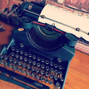 Typewriter with Flowers